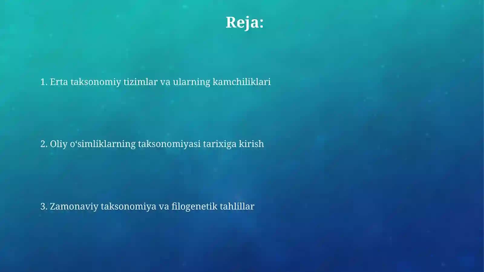 Yuksak osimliklarning taksonomik tarixi 2