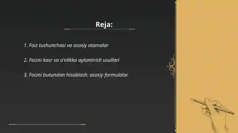 Foizga doir masalalarni yechish metodikasi 2