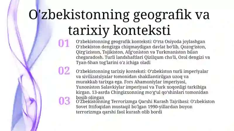 O'Zbekistonning Terrorizmga Qarshi Kurash Tajribasi 2
