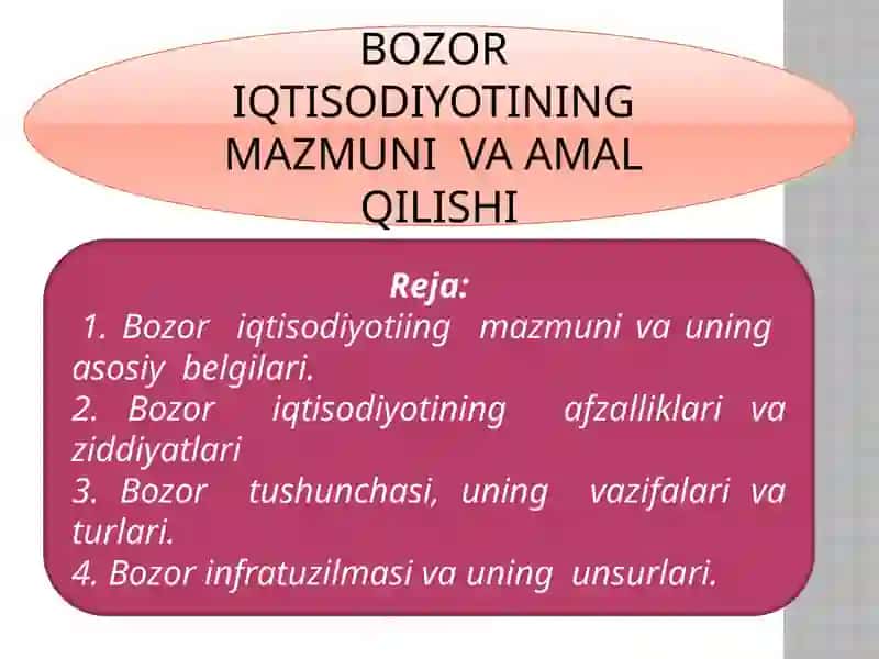 Bozor iqtisodiyotini segmentlash tahlili 2