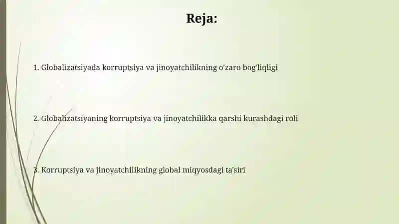 Globalizatsiyada Korruptsiya va Jinoyatchilik 2