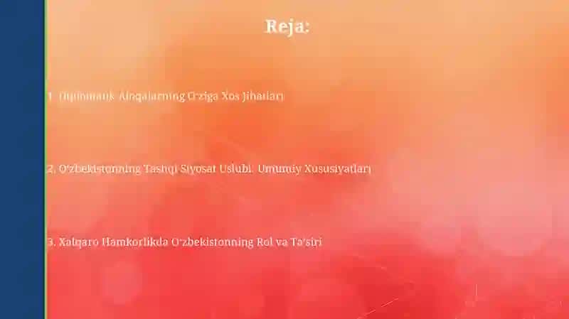 Ozbekiston va jahon rasmiy diplomatik uslub va uning xususiyatyari 2