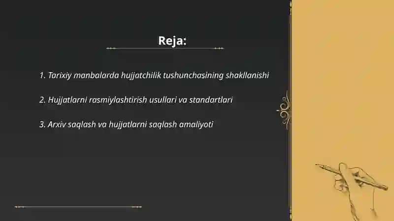 Tarixiy manbalarda hujjatchilik haqida 2