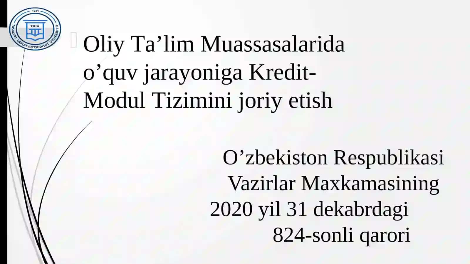 KREDIT MODUL TIZIMI 2