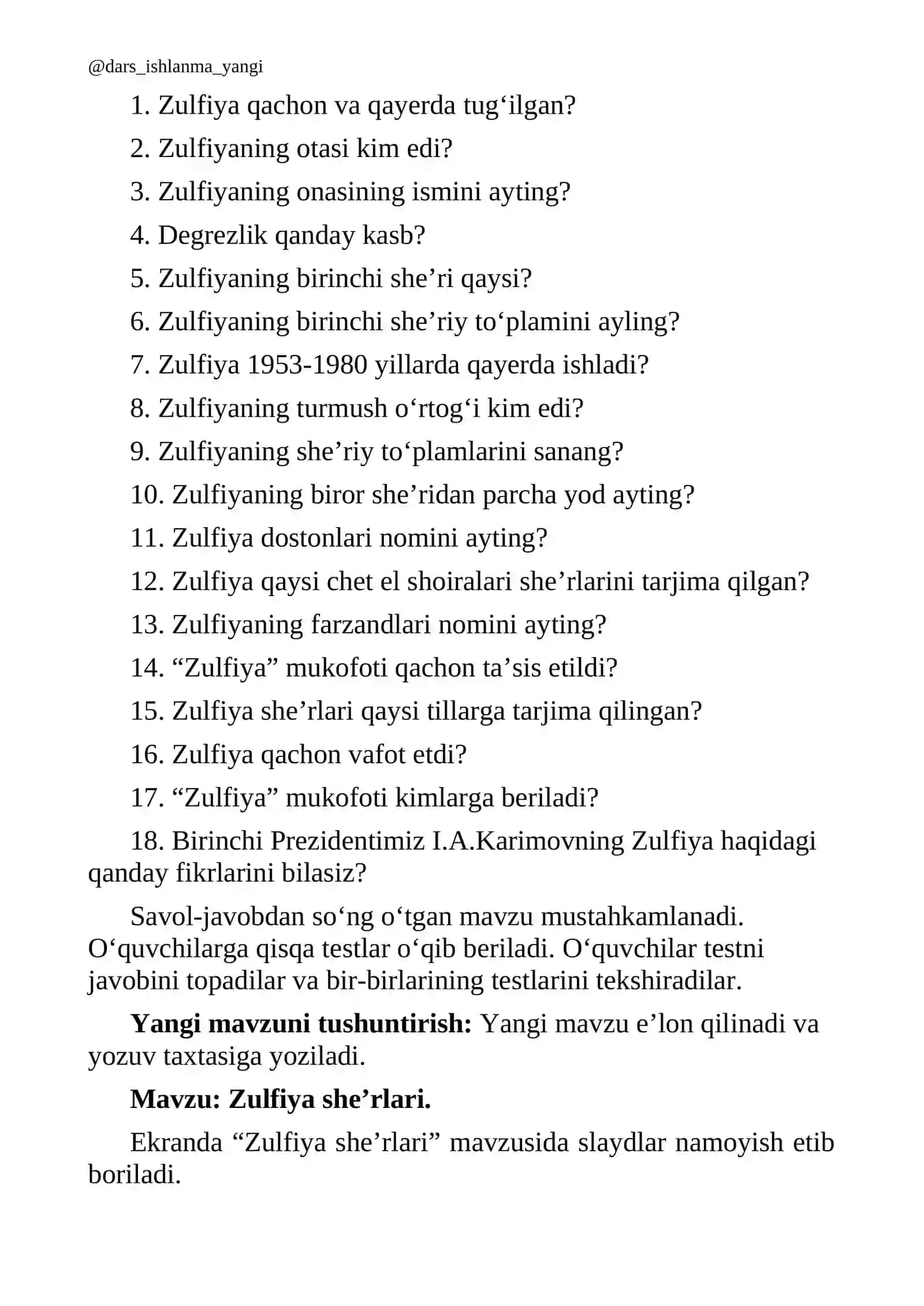 ZULFIYA SHE’RLARI 2