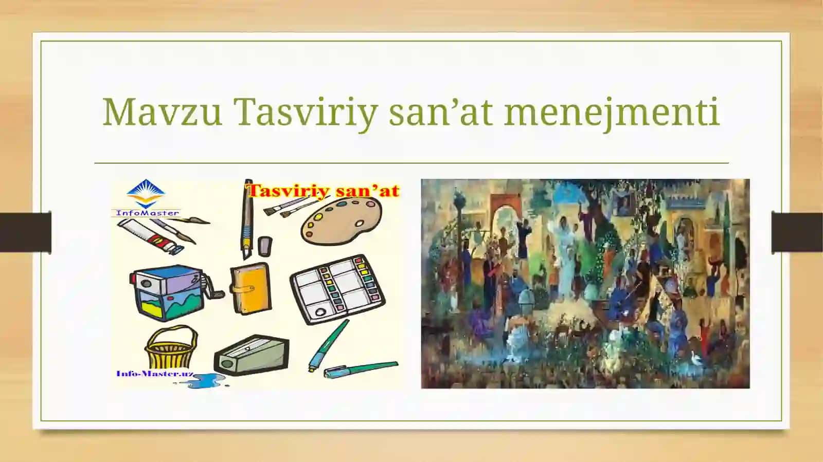 Tasviriy san’at menejmenti 2