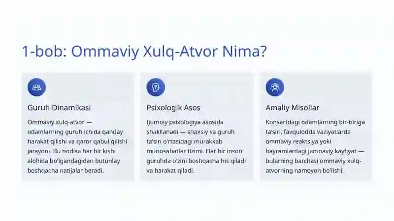 Ommaviy Xulq-Atvor 2