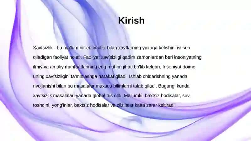 Xodimlarning xavfsiz faoliyatini tashkil qilish chora-tadbirlari 2