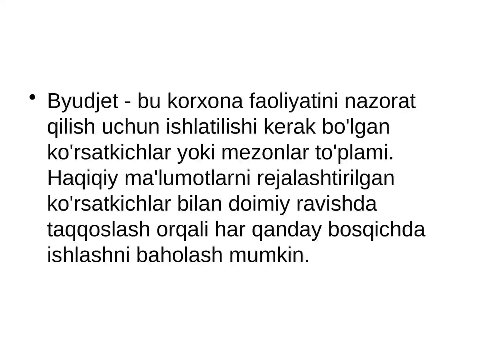 Byudjetni rejalashtirish 2