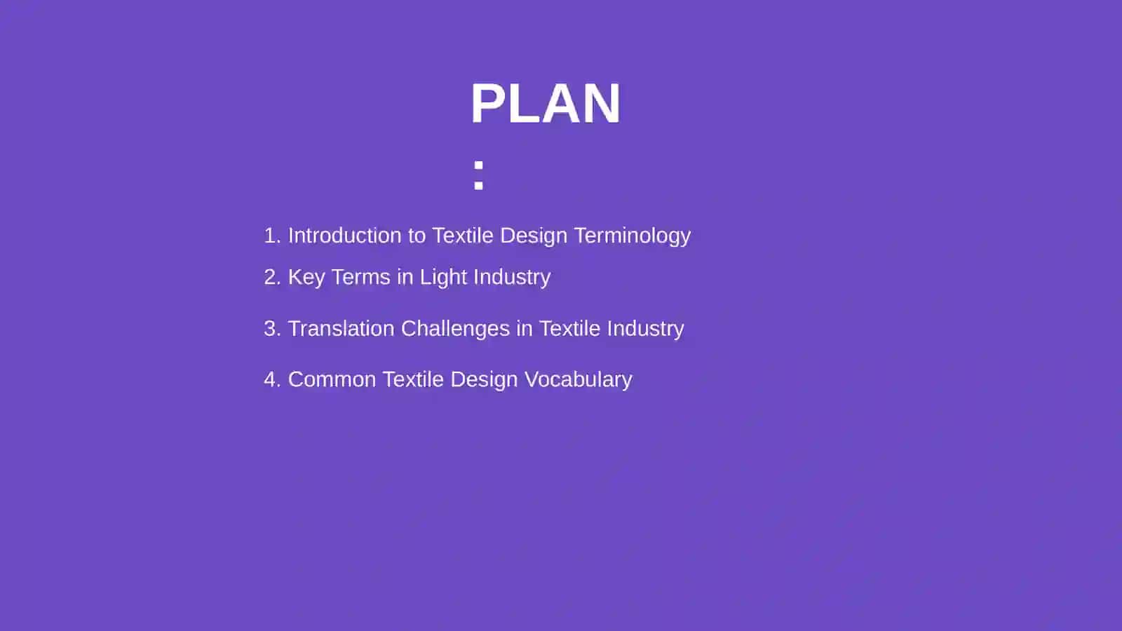Translation of terms related to textile design and light industry 2
