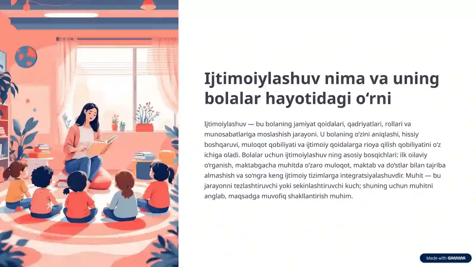 Bolalarning Ijtimoiylashuv Jarayonida Muhitning Ta'siri 2