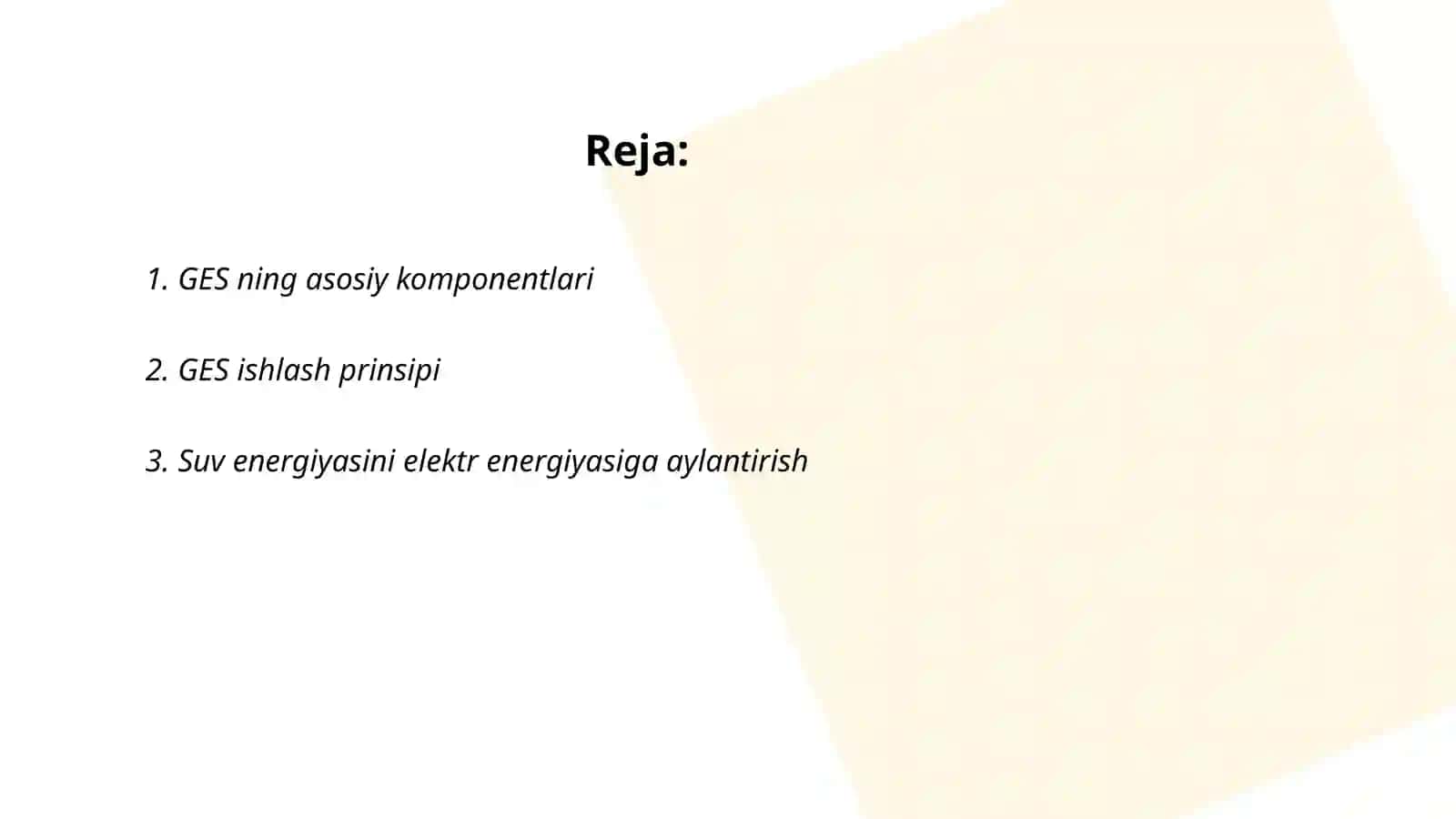 GES ning asosiy komponentlari 2