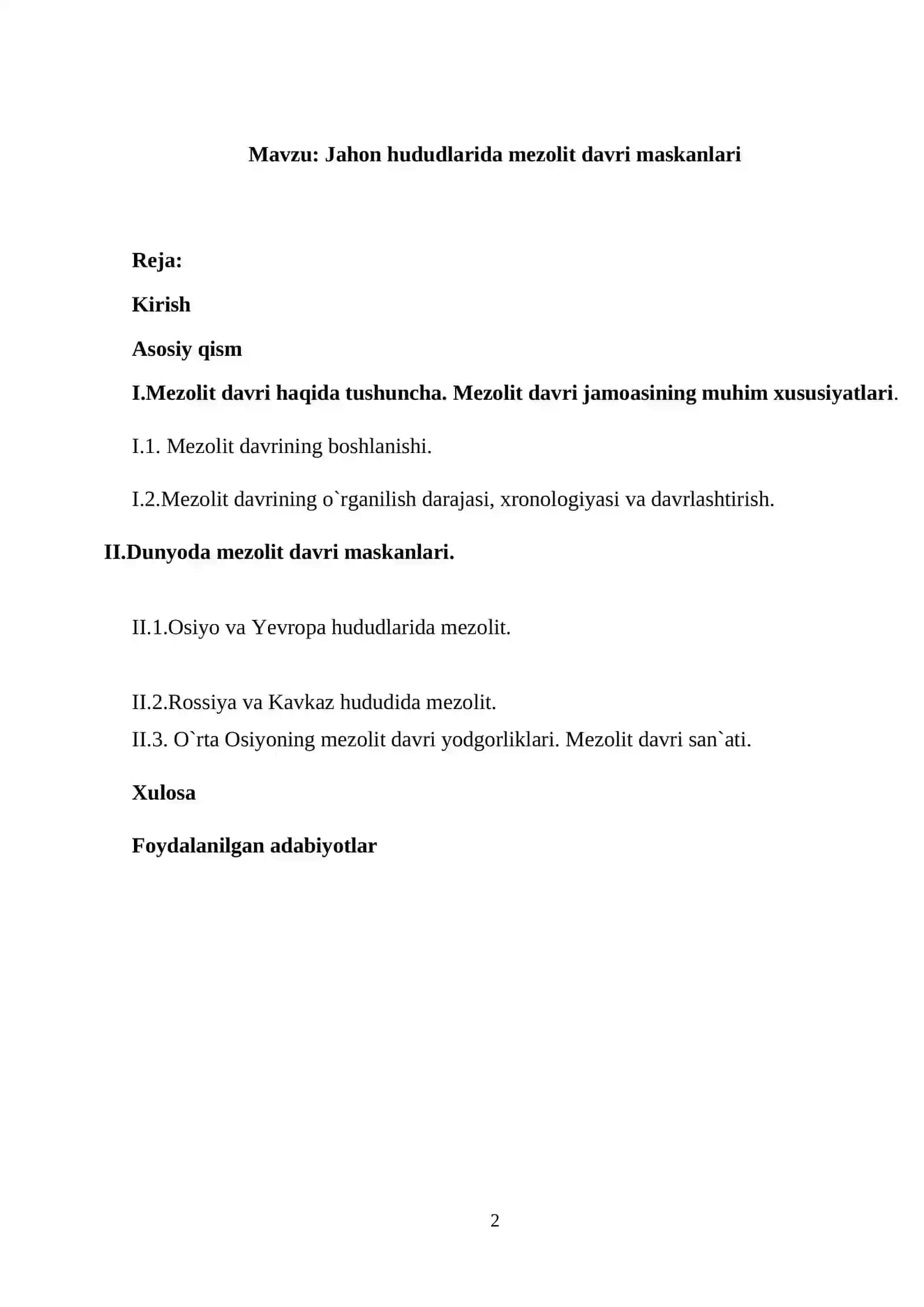 Mezolit davri maskanlari 2