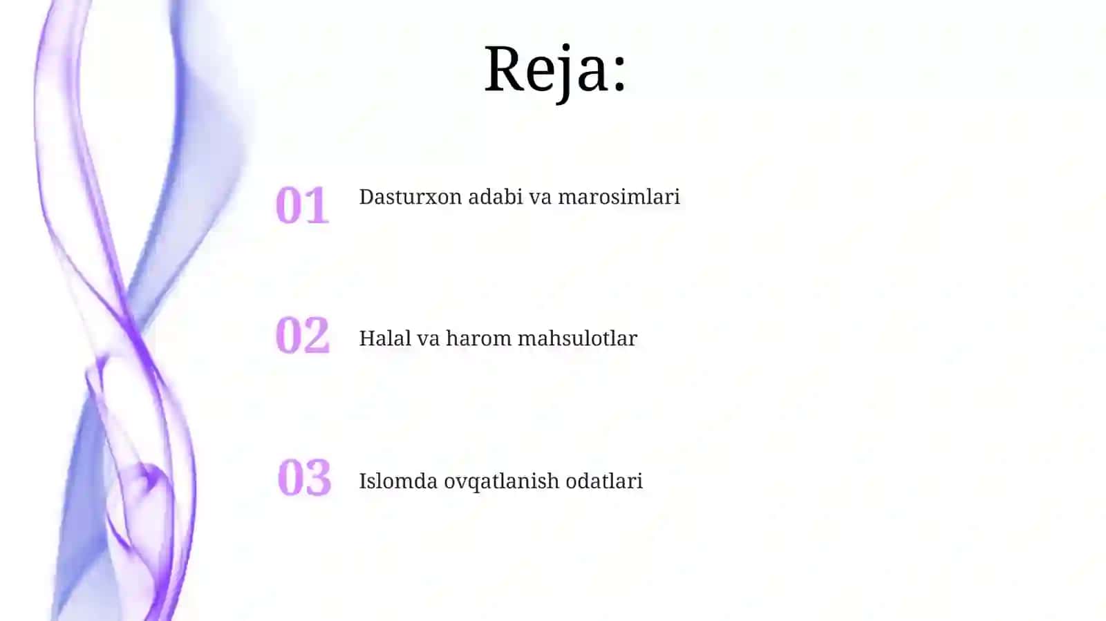 Islomda ovqatlanish odatlari 2