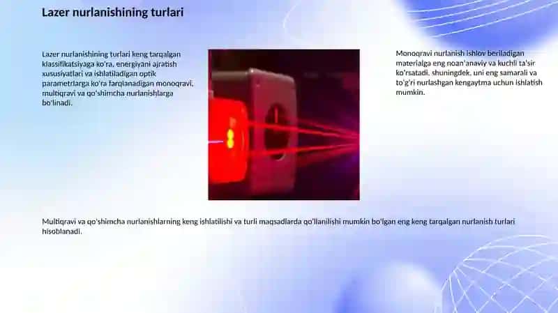 Lazer nurlanishining biologik ta'siri 2
