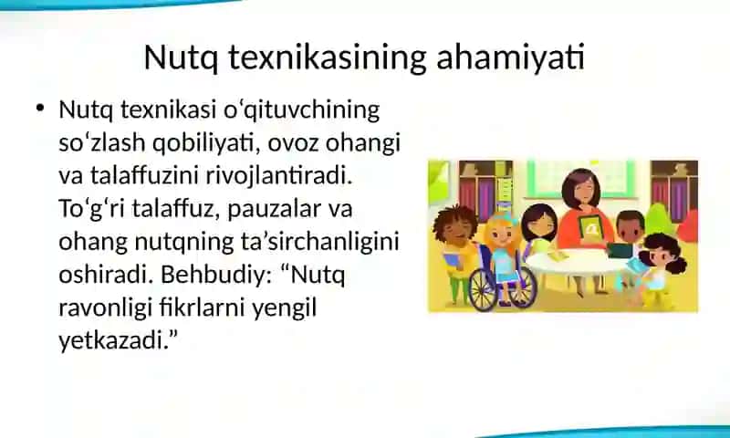 NUTQ TEXNIKASI VA NOTIQLIK MADANIYATI 2
