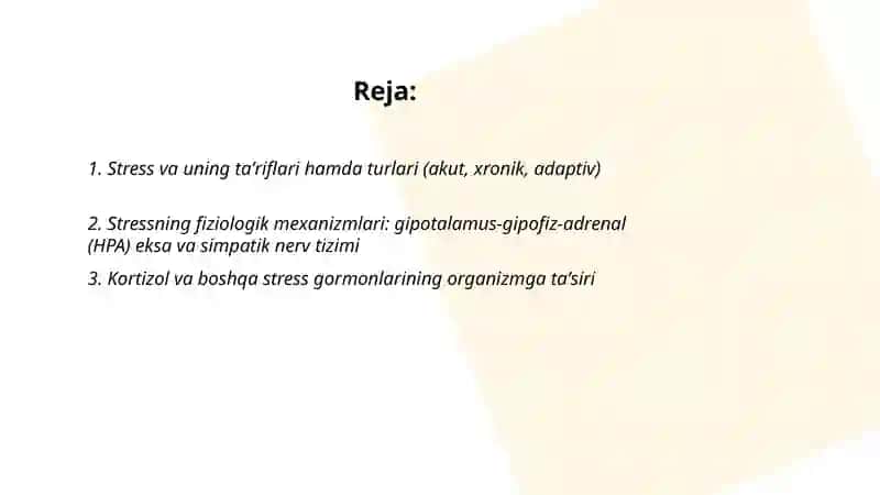 Stress va uning sog’liqqa ta’siri 2