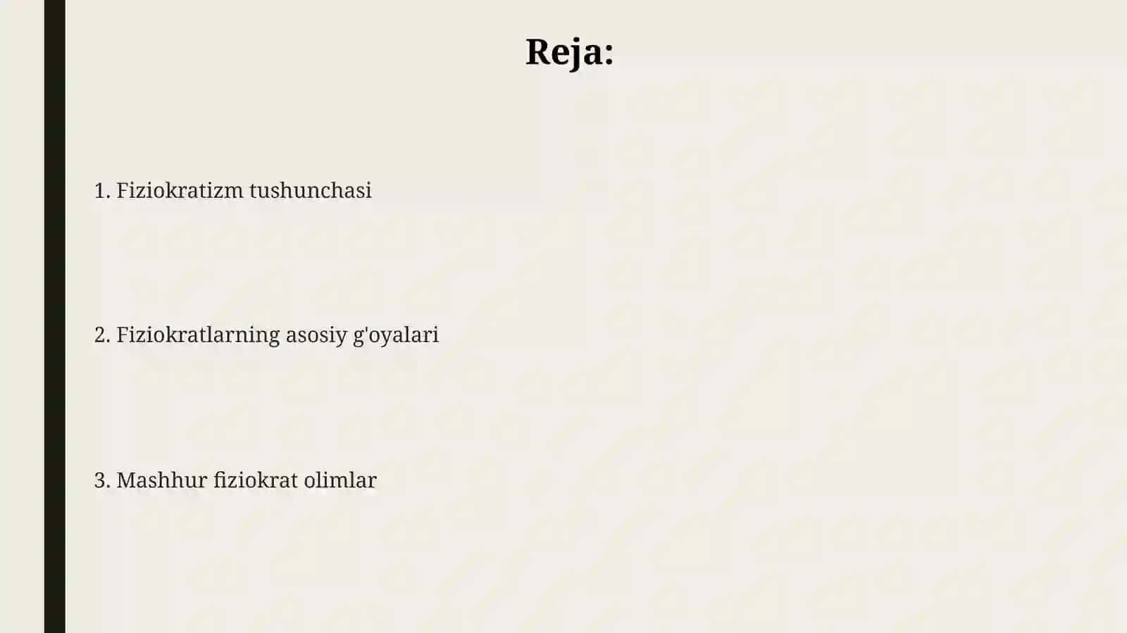Fiziokratlarning asosiy g'oyalari 2