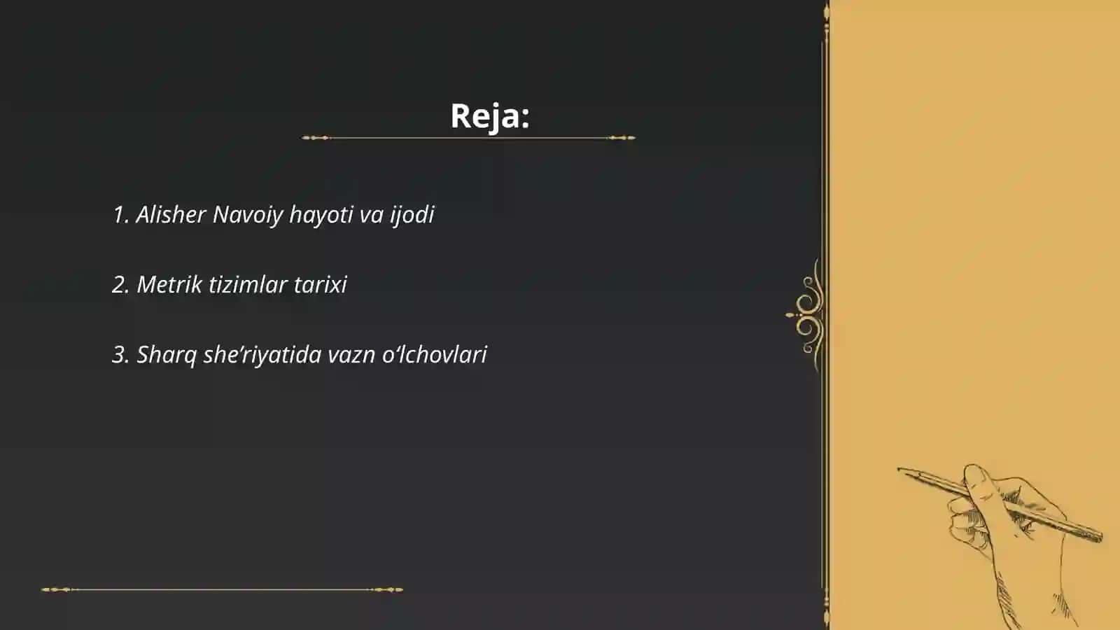Alisher Navoiyning mezon ul-avzon asari 2