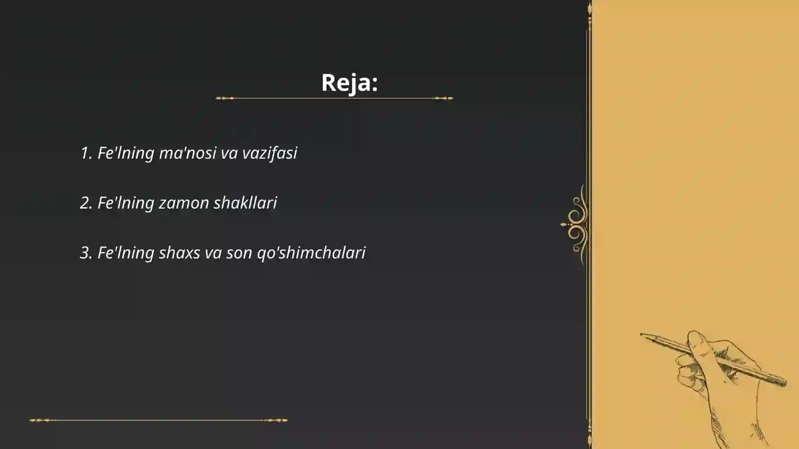 Fe'l so'z turkumi 2