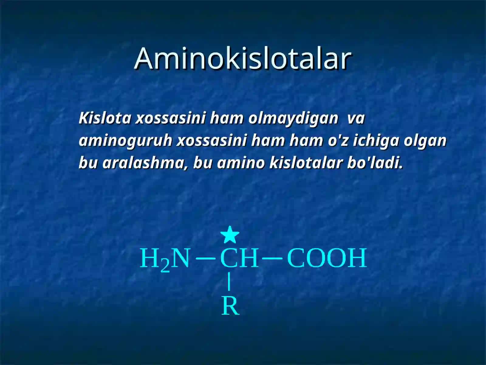 Aminokislota va oqsillar 2
