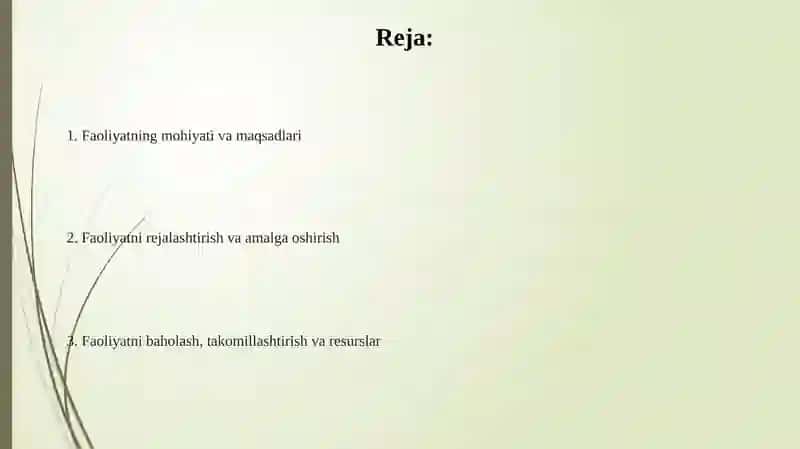 Faoliyat turlari 2