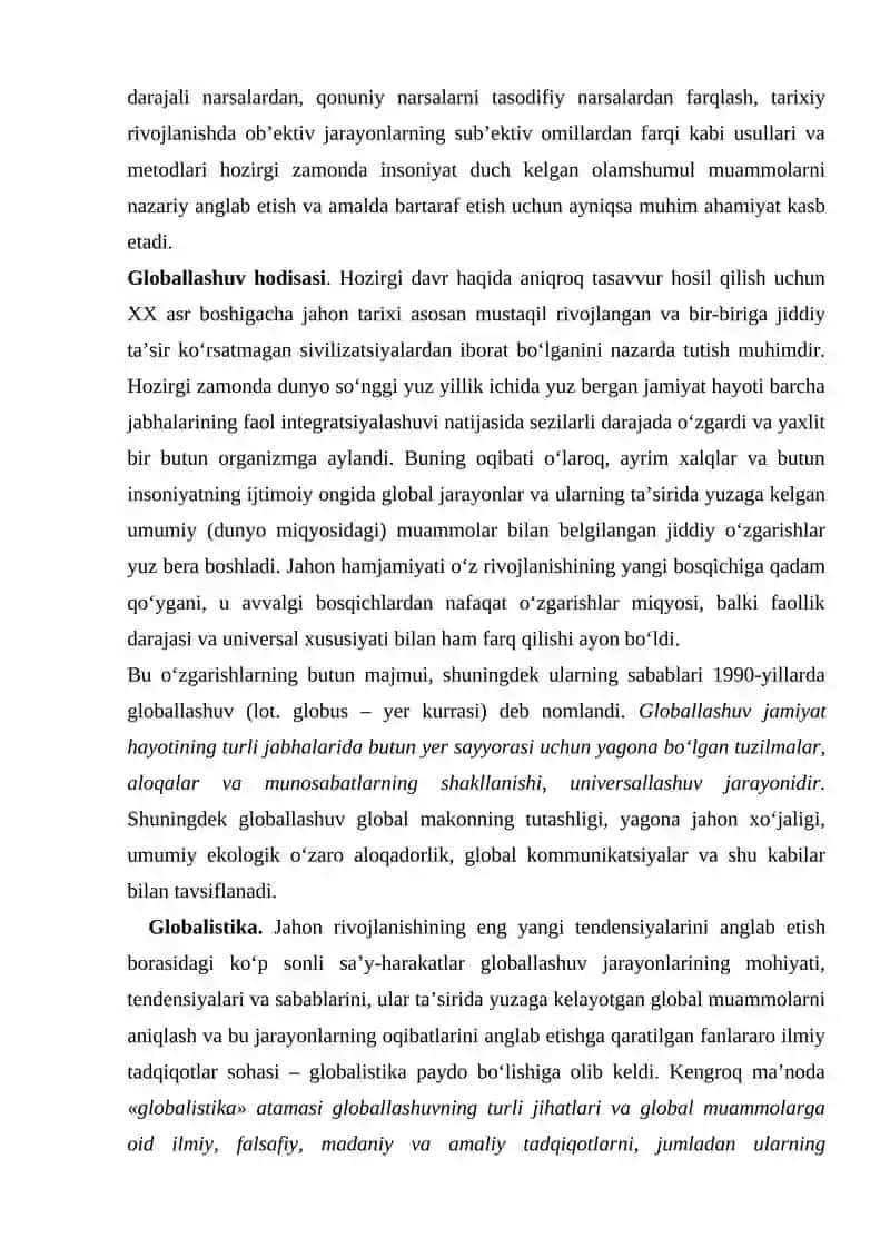 Globallashuv va barqaror taraqqiyot falsafasi 2
