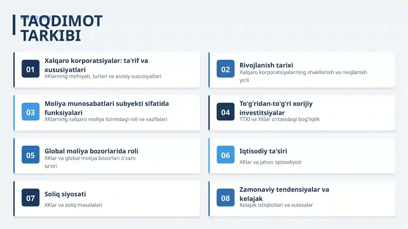 XALQARO MOLIYA MUNOSABATLARI SUBYEKTI SIFATIDA 2
