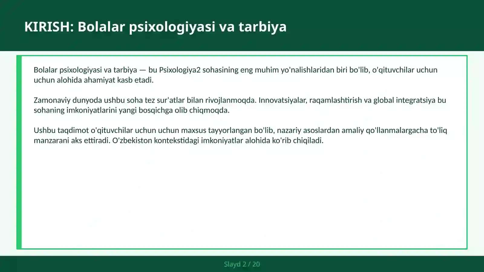 BOLALAR PSIXOLOGIYASI VA TARBIYA 2