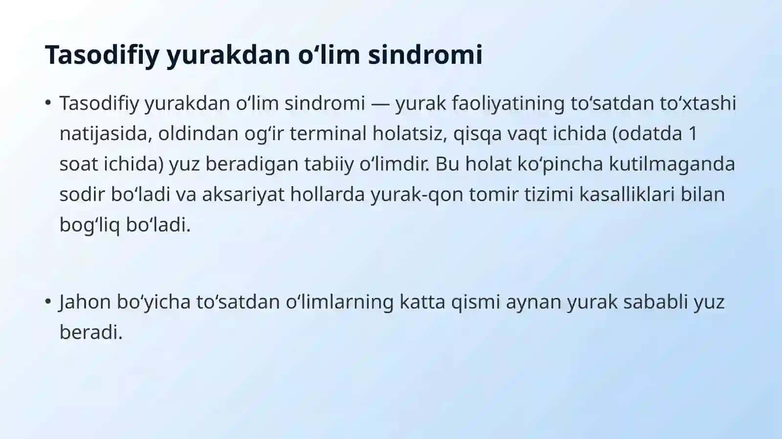 Tasodifiy yurakdan o‘lim sindromi 2