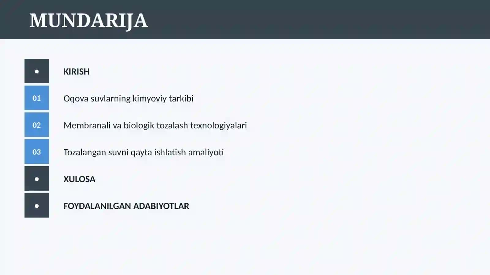 OQOVA SUVLARNI TOZALASH USULLARI 2
