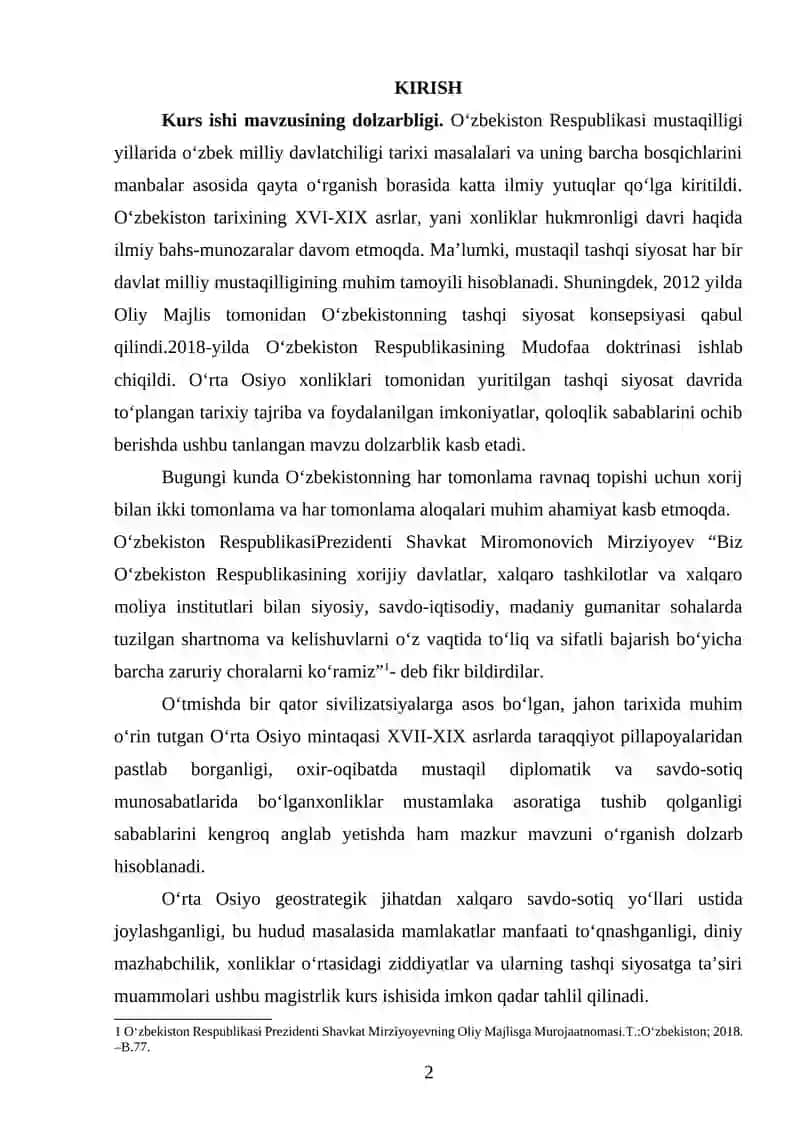 O‘ZBEK XONLIKLARI O‘RTASIDAGI DIPLOMATIK ALOQALAR 2