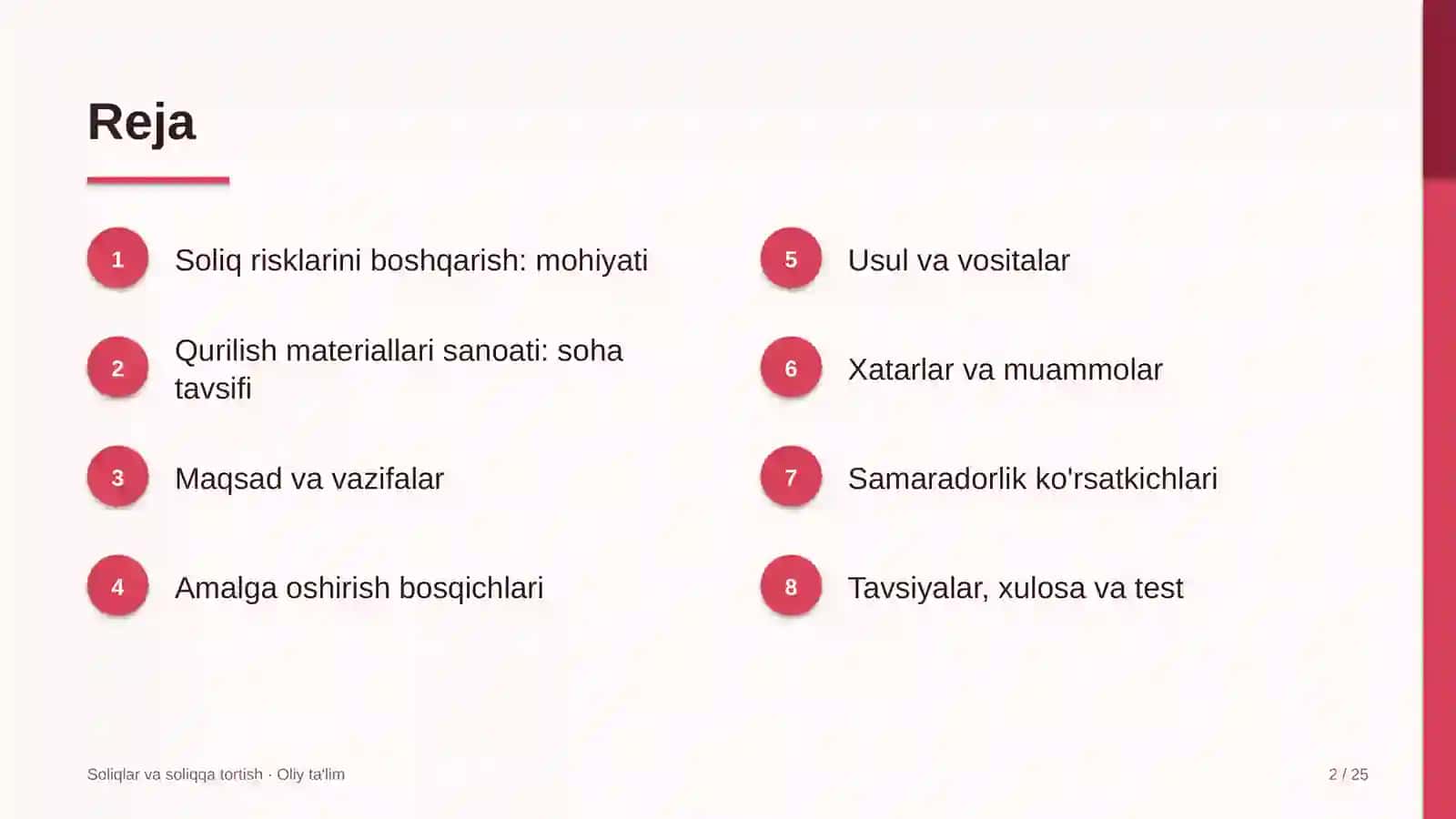 qurilish materiallari sanoatida soliq risklarini boshqarish 9543 2