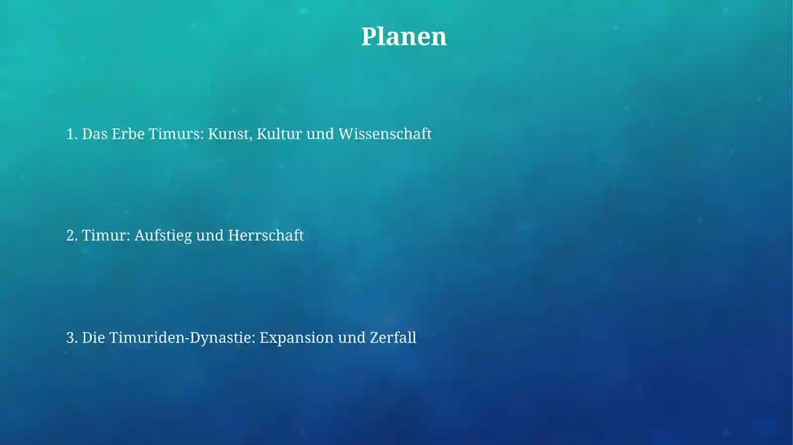 Timur: Aufstieg und Herrschaft 2
