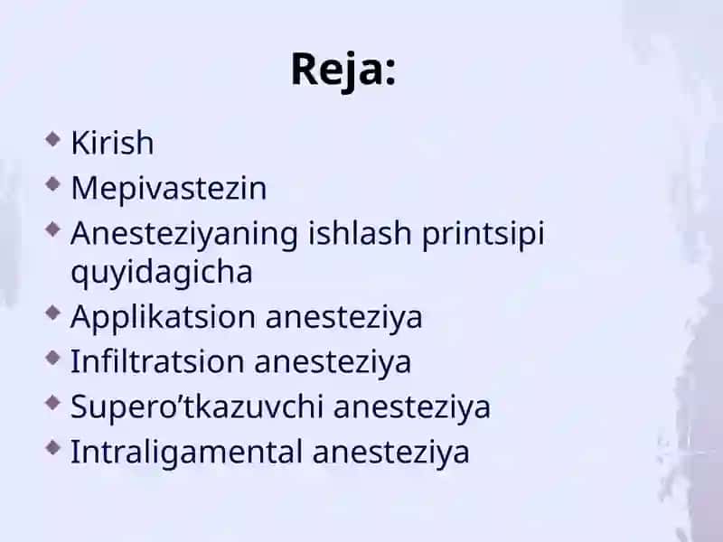 Zamonaviy og’riqsizlantirish usullari 2