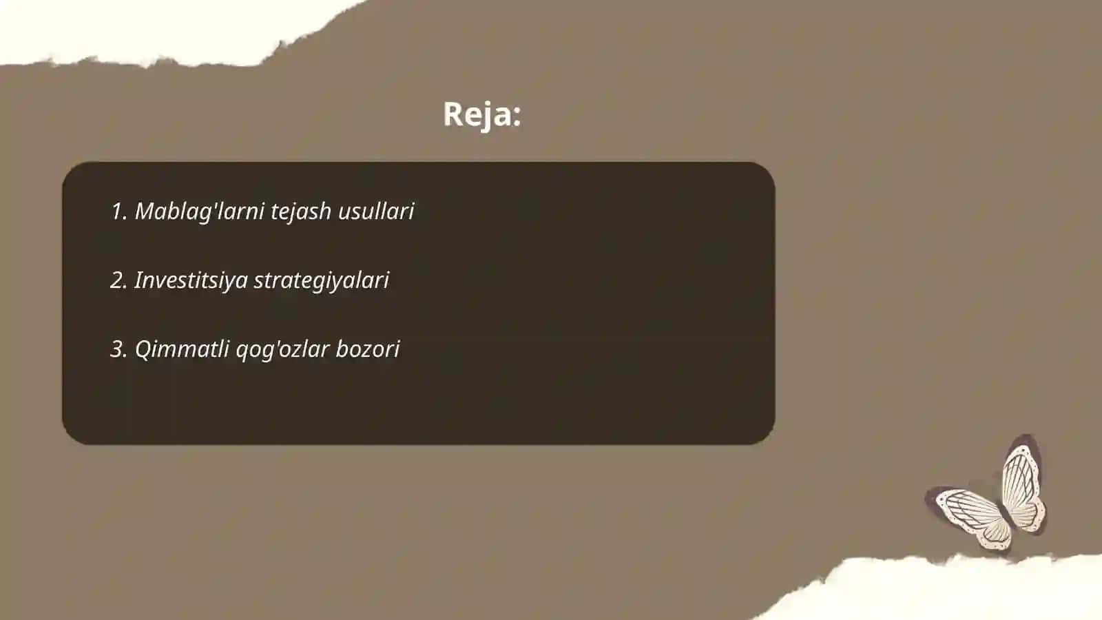 Sarmoya kiritishning "Sehrli uchburchagi" 2