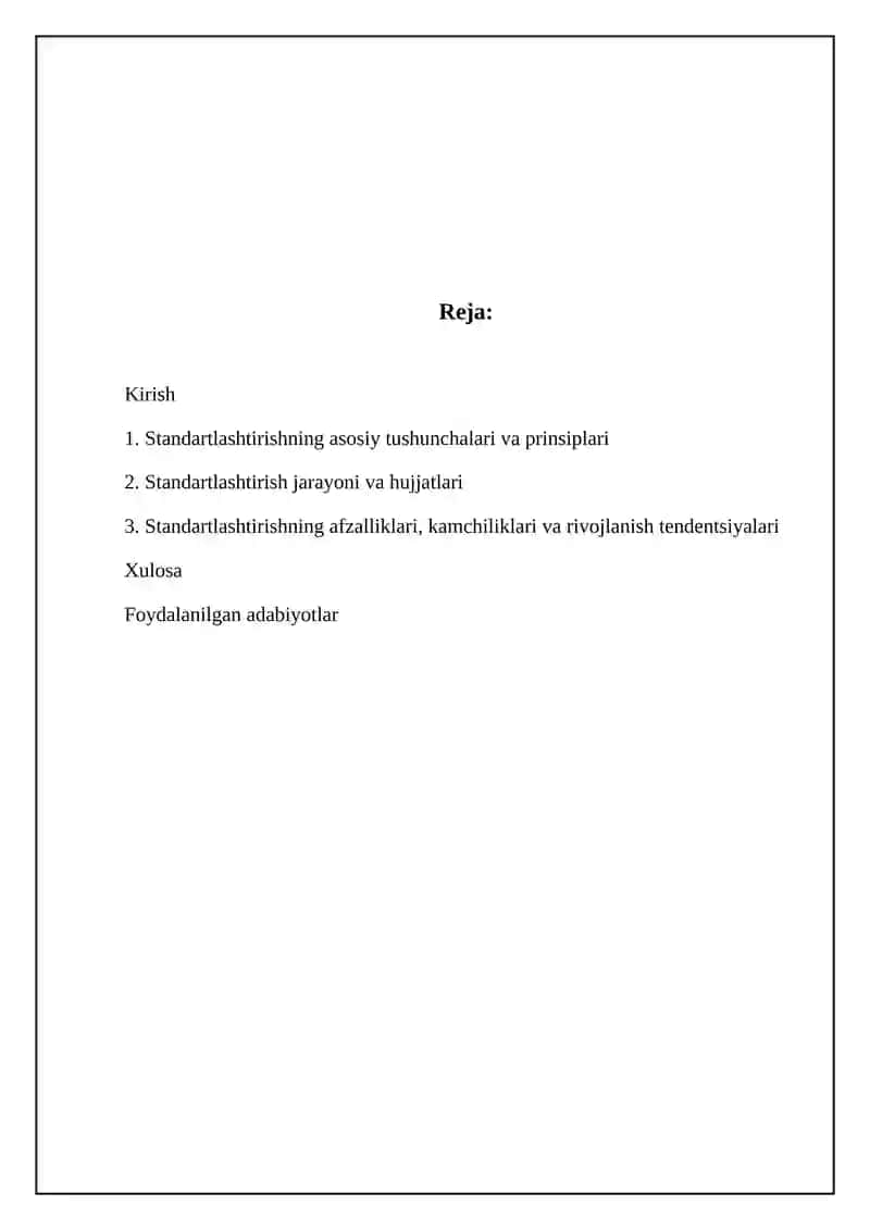 Standartlashtirishning asosiy qonun qoidalari 2