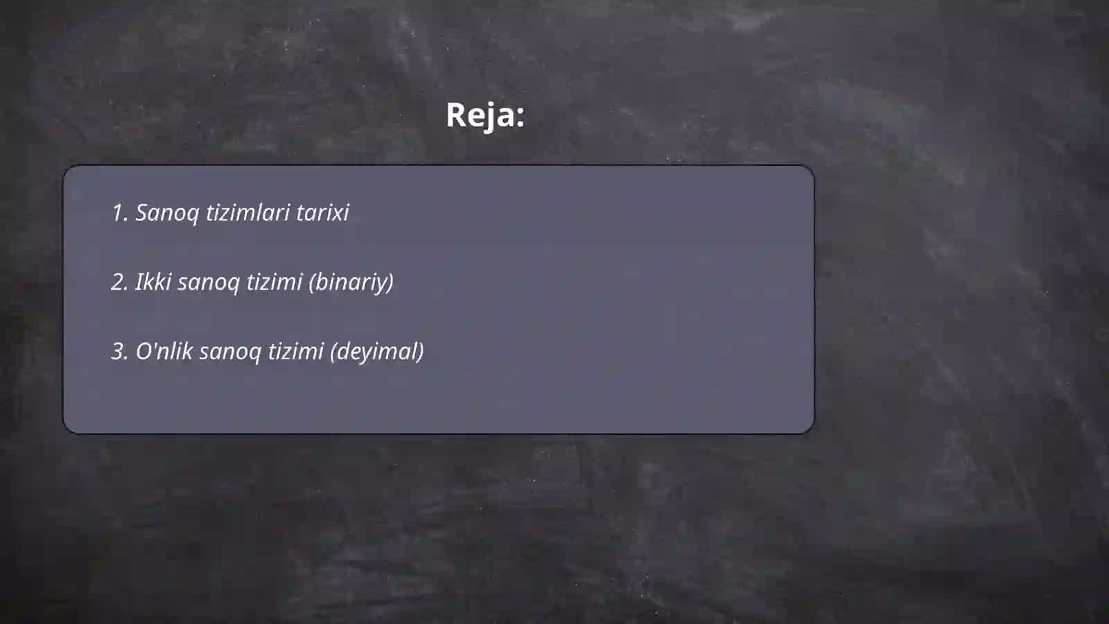 Sanoq sistemalariga oid resurs tayyorlash 2