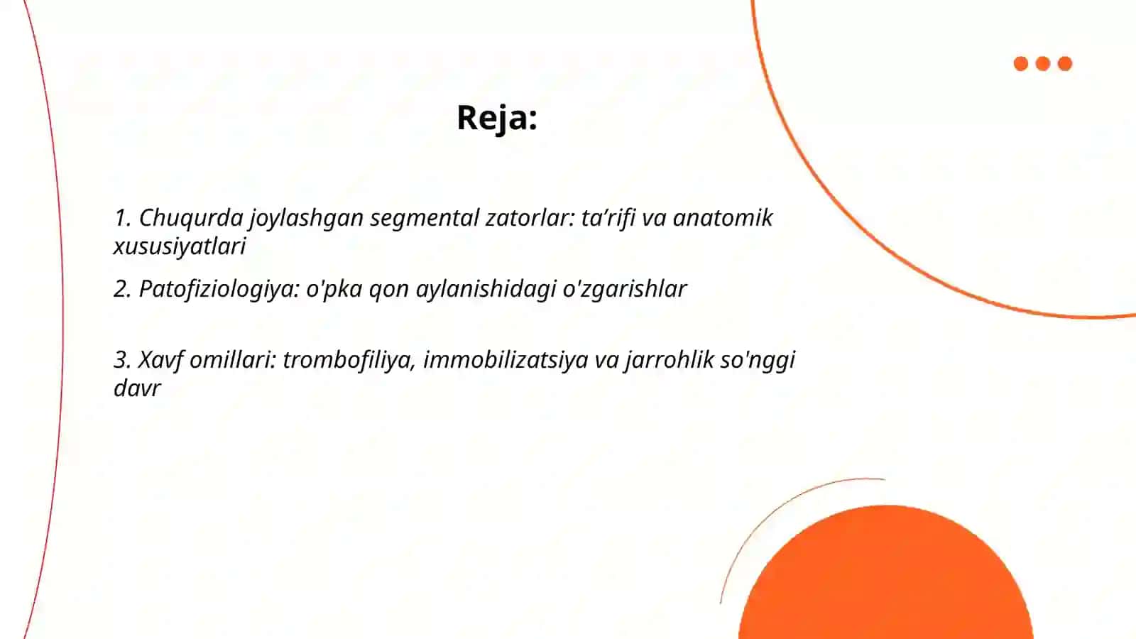 Chuqurda joylashgan sigmentli zatorlar 2