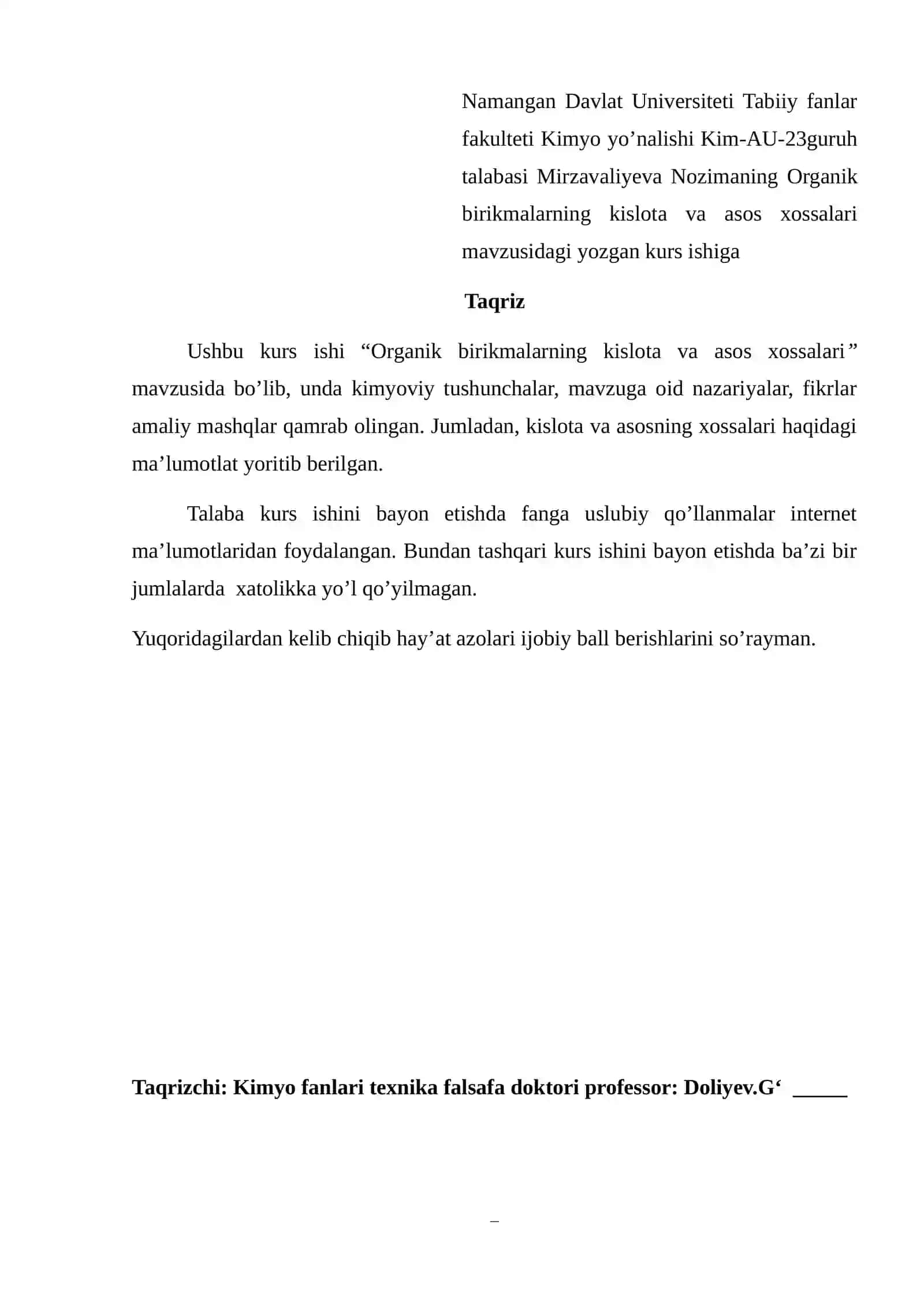Organik birikmalarning kislota va asos xossalari 2