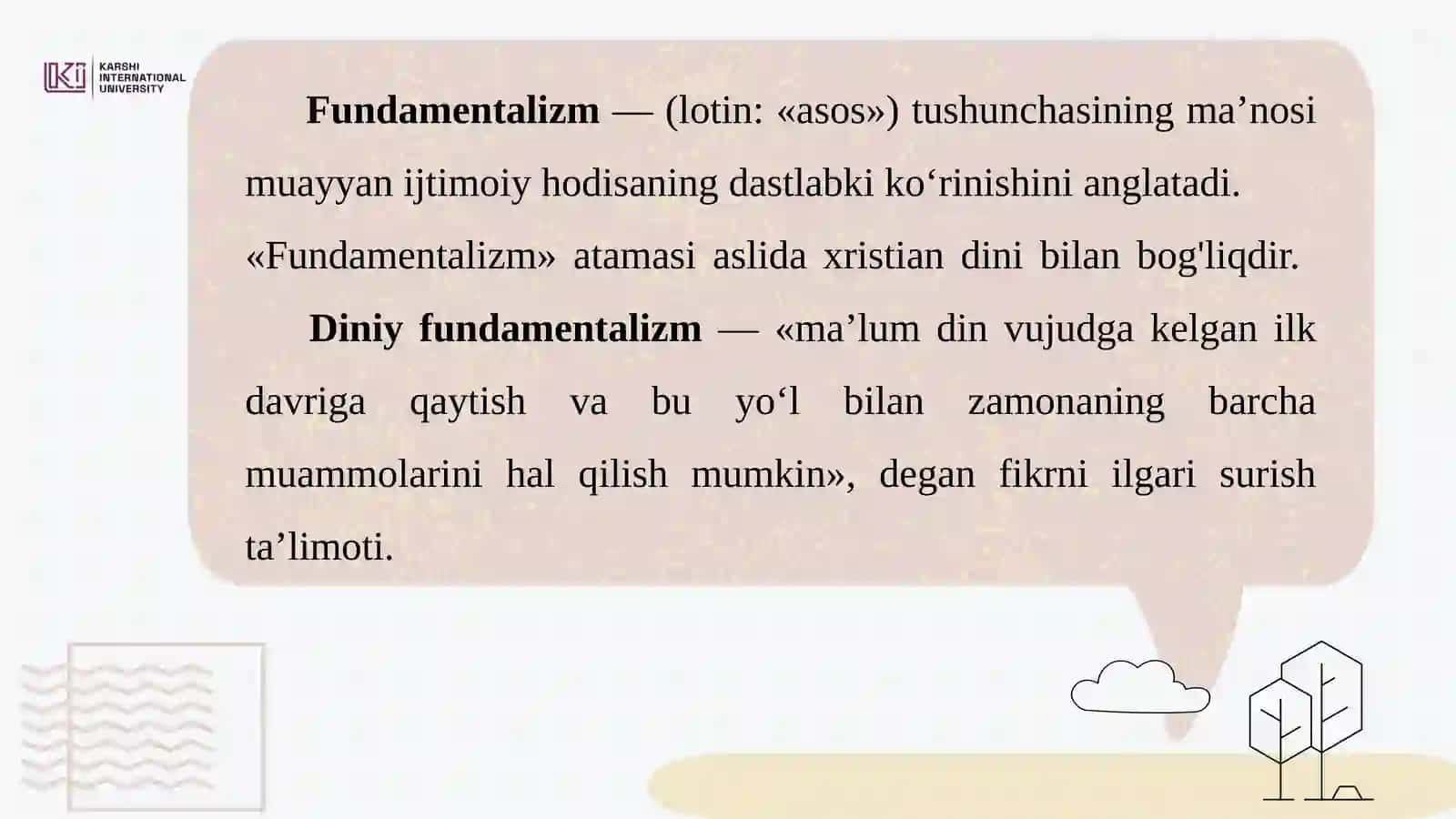 Diniy fundamentalizm, radikalizm va terrorizmning tarixi va yo'nalishlari 2