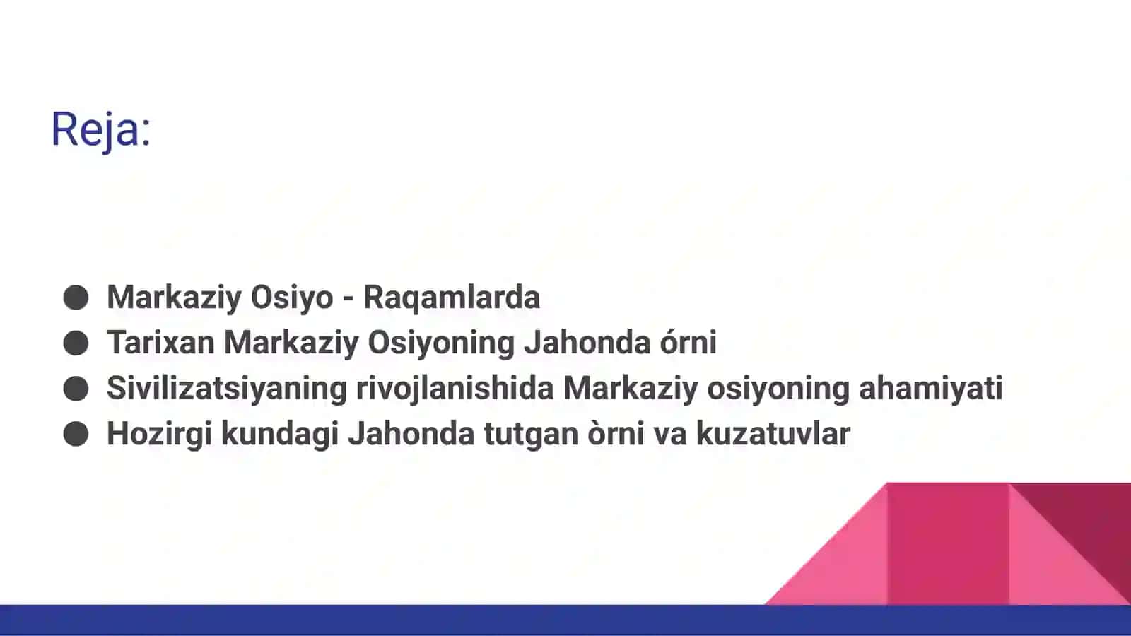 Markaziy Osiyo - Jahon sivilizatsiyasining ajralmas qismi 2