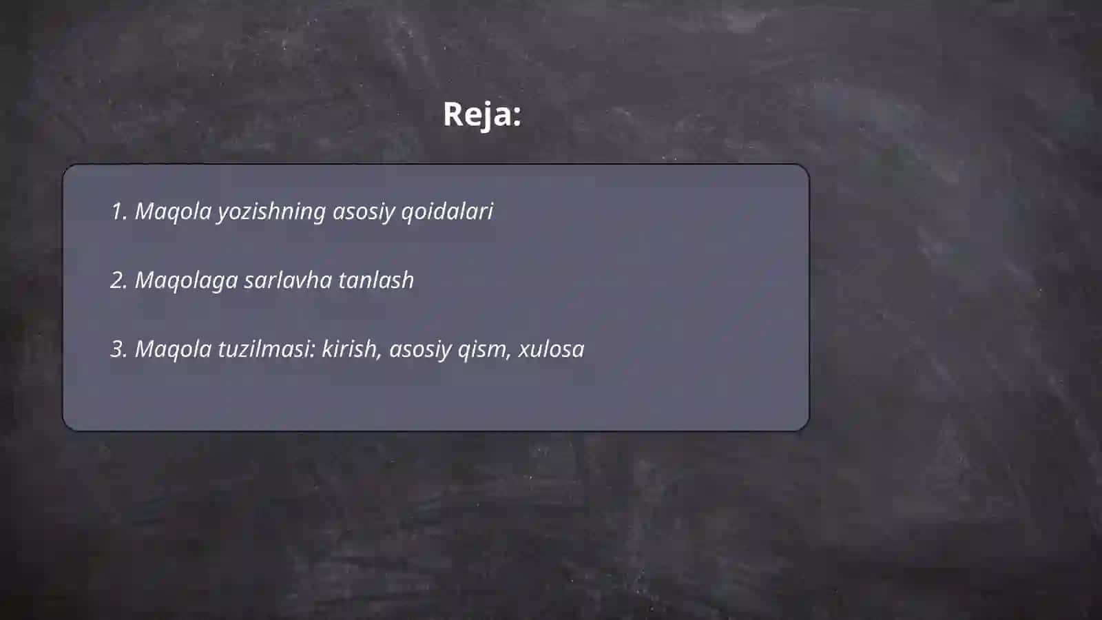 Maqola tayyorlash boʻyicha 2