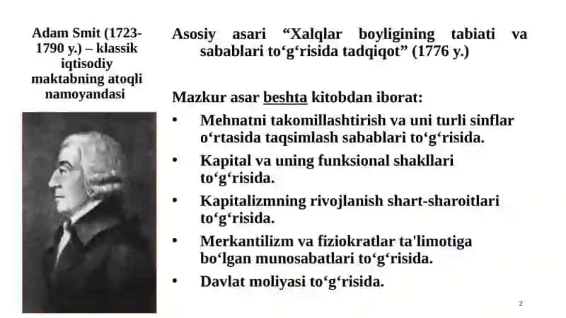 KLASSIK IQTISODIY MAKTABNING RIVOJLANISHI 2