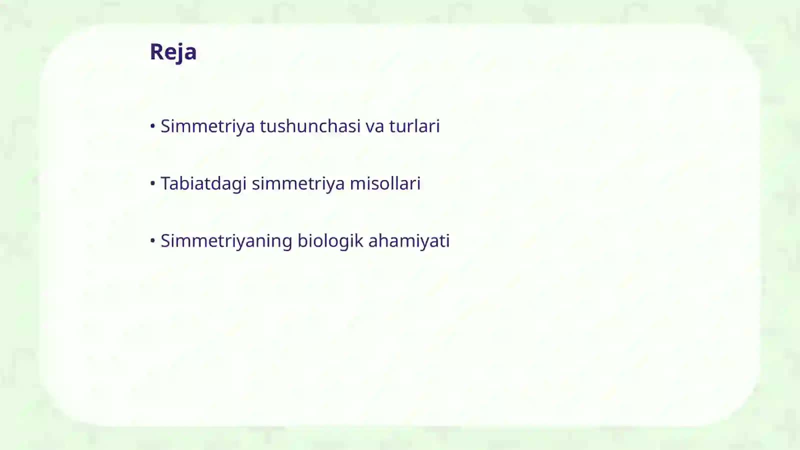 Tabiatdagi simmetriya 2