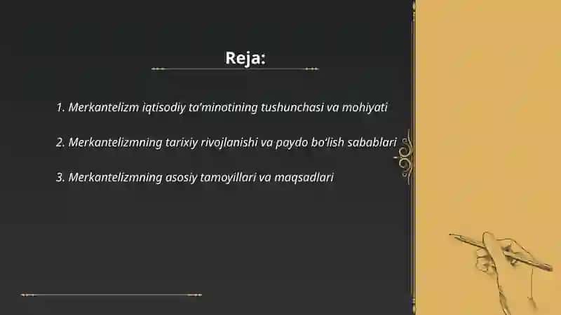 Merkantelizm iqtisodiy ta'lim 2