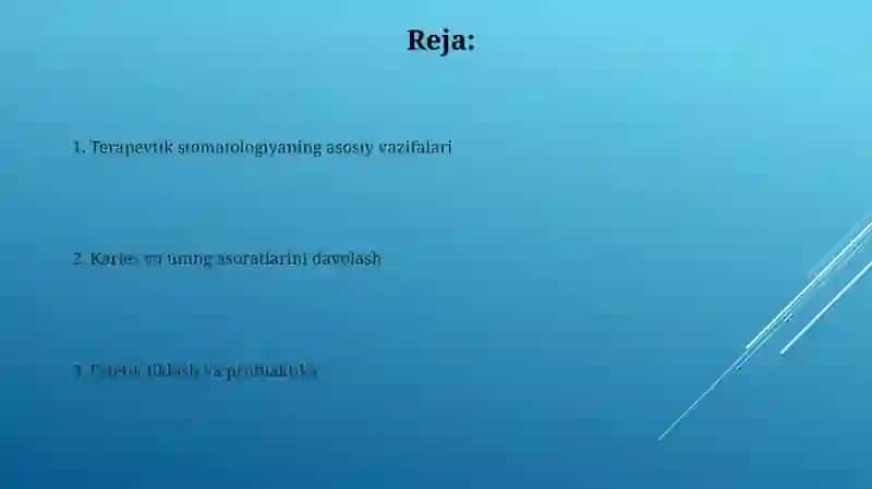 Terapevtik stomatologiyaning vazifalari 2