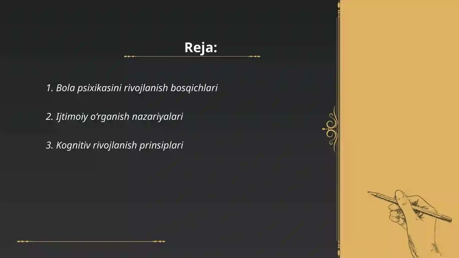 Bola psixikasining o‘rganish prinsiplari 2