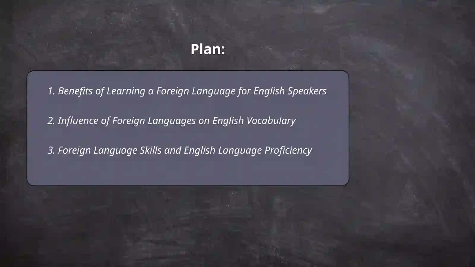 The role of foreign language 2