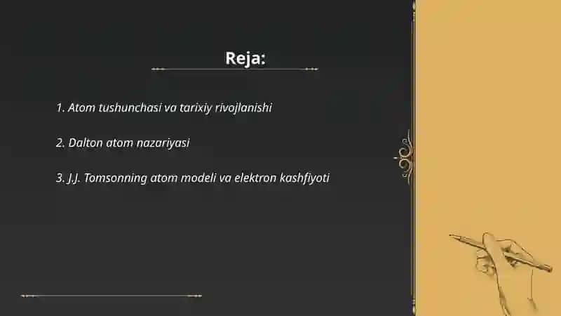 Atom tuzilish nazariyalari. Atom modellari 2